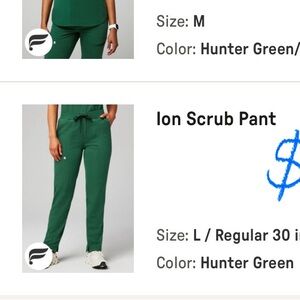 Fabletics Ion Scrub Pant in Hunter Green